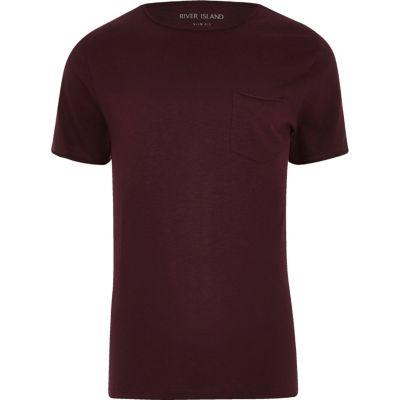 River Island Mens Big And Tall Slim Fit Pocket T-shirt