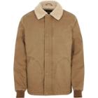 River Island Mens Big And Tall Fleece Collar Jacket