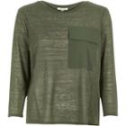 River Island Womens Pocket Front Long Sleeve Top