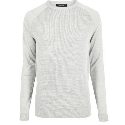 River Island Mens Mesh Front Long Sleeve T-shirt