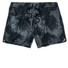 River Island Mens Palm Leaf Print Swim Trunks