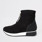 River Island Womens Zip Front Sock Trainers