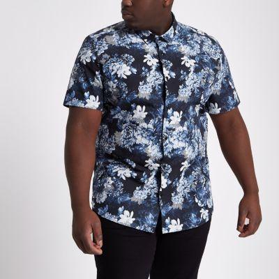 River Island Mens Big And Tall Slim Fit Floral Shirt