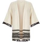 River Island Womens Tassel Hem Kimono Sleeve Cardigan