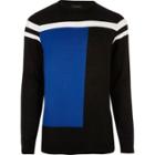 River Island Mens Bright Block Slim Fit Sweater
