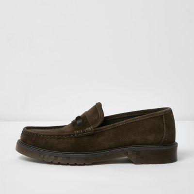 River Island Mens Suede Stud Loafers
