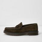 River Island Mens Suede Stud Loafers