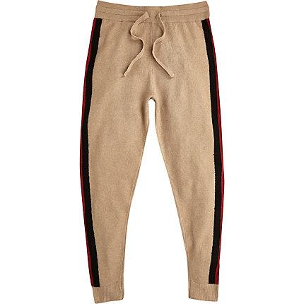 River Island Mens Tape Knit Slim Fit Joggers