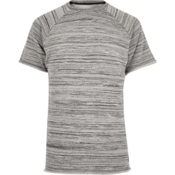 River Island Mensgrey Rvlt Short Sleeve Sweatshirt