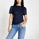 River Island Womens Embellished Puff Sleeve T-shirt