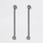 River Island Womens Gunmetal Front And Back Drop Ear