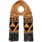 River Island Womens Geo Tassel Scarf