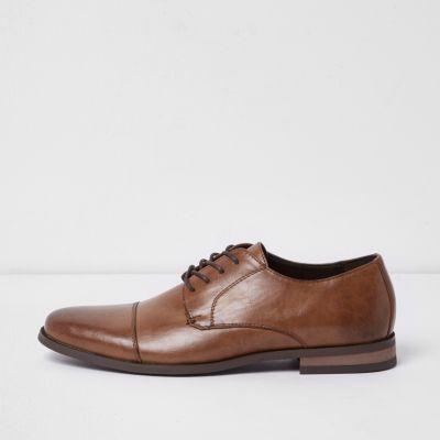 River Island Mens Toecap Detail Smart Lace-up Shoes