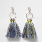 River Island Womens Multi Color Tassel Drop Earrings