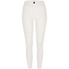River Island Womens White Molly Ripped Skinny Jeggings
