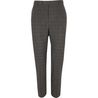 River Island Mens Prince Of Wales Check Suit Trousers