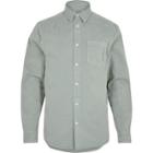 River Island Mens Overdyed Denim Shirt