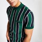 River Island Mens Stripe Slim Fit Turtle Neck T-shirt