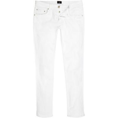 River Island Mens White Sid Skinny Stretch Jeans