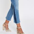River Island Womens Cropped Shadow Panel Flare Jeans