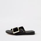 River Island Womens Leather Buckle Flat Sandals