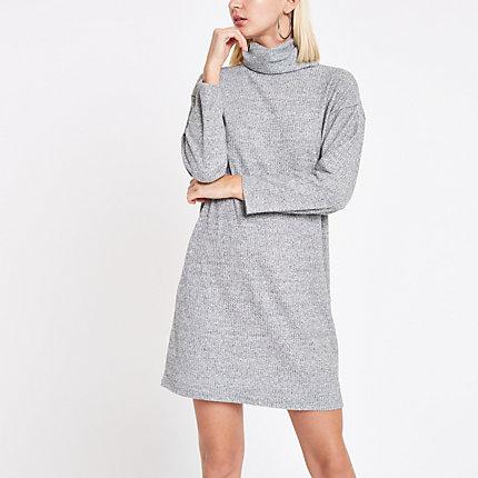 River Island Womens Roll Neck Sweater Dress