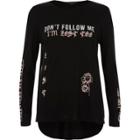 River Island Womens Print Long Sleeve T-shirt