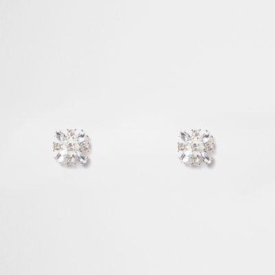 River Island Womens Silver Tone Diamante Stud Earring