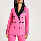River Island Womens Colour Blocked Double Breasted Blazer