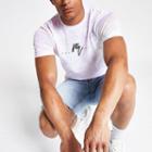 River Island Mens White 'maison Riviera' Marble Slim T-shirt