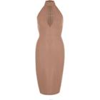 River Island Womens Ring Fitted High Neck Midi Dress