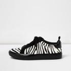 River Island Womens Zebra Print Lace-up Sneakers