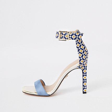River Island Womens Geo Print Barley There Sandals