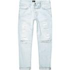 River Island Mens Wash Cody Ripped Loose Fit Jeans