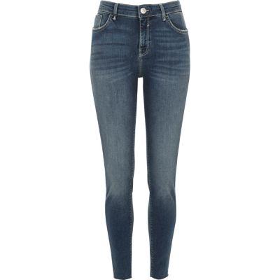 River Island Womens Amelie Raw Hem Super Skinny Jeans