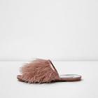 River Island Womens Feather Slip On Sandals