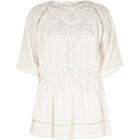 River Island Womens Embroidered Smock Top