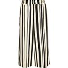 River Island Womens Stripe Wide Cropped Trousers