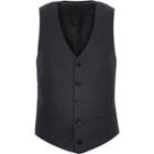 River Island Mens Linen-blend Suit Vest