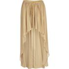 River Island Womens Gold Dip Hem Maxi Skirt