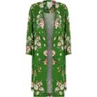 River Island Womens Petite Floral D-ring Side Duster Coat