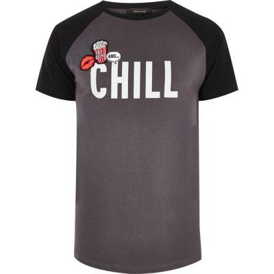 River Island Mens 'chill' Print T-shirt