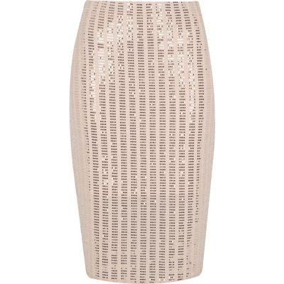 River Island Womens Sparkly Pencil Skirt