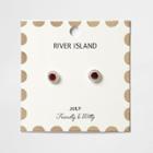 River Island Womens July Birthstone Stud Earrings