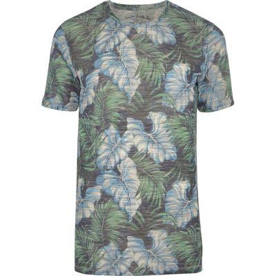 River Island Mens Jack & Jones Vintage Leaf Print T-shirt