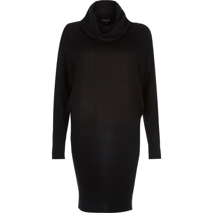 River Island Womens Knitted Cowl Neck Dress