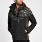 River Island Mens Superdry Camo Hooded Zip-up Jacket