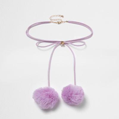 River Island Womens Pom Pom Bolo Choker