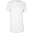 River Island Mens Big And Tall White Slim Fit T-shirt