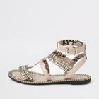 River Island Womens Woven Detail Caged Flat Sandal